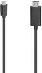 Hama Cablu USB-C, Hama, HDMI tata, Ultra-HD, 4K, 3 m (Negru) (Hama 200719)