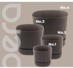 GONDOL IRIS G-436 PERA SQUARE virágcserép 600ml 106x106x96mm (G-436) - officedepot
