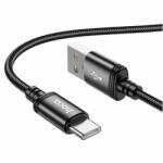 hoco. X89 USB-A to USB-C adatkábel, töltőkábel, fekete (60W, 3A, 1m)