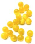  Gyöngy alkatrész- gyöngy macskaszem sárga 10mm 20db/csomag
