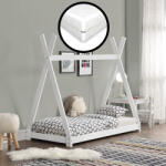 [en. casa] Pat copii Adri W80 cu saltea brad alb [en. casa] HausGarden Leisure