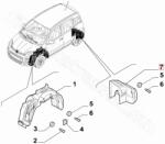 FIAT eredeti Jobb hátsó dobbetét Panda FIAT PANDA III (12-) (52121792)