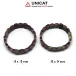  Bratara Rubin in Zoisit Diametru 52-55 mm din Margele Perne Fatetate - 10-11 x 14-15 mm
