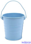  Színes bádog füles vödör 10cm - Kék