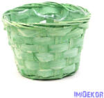  Színes bambusz kosár kaspó - Zöld