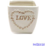  Love feliratos szűkülő négyszög kaspó