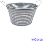  Hamvas bádog tál 19cm - Szürke