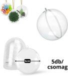  Ajándéktartó szétválasztható gömb műanyag 5cm 5db/cs - kosarbolt