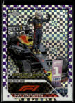 Topps 2023 Topps Chrome Formula 1 Purple Checker Flag X-Fractors Grand Prix Winners #161 Max Verstappen