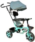 Baby Care Tricicleta cu copertina detasabila NOVOKIDS My first Trike, Roti din spuma cauciucata, Maner de ghidaj pentru parinti, Cadru metalic, Dimensiuni 100X45X90 cm, Verde Turquoise (NKMFTRIKETURQ)
