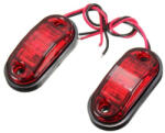 Autolife 2LED-es Szélességjelző-helyzetjelző - E-jeles - piros - 12-24V (LA-603R_alf)