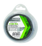 Raider Fir motocoasa, trimmer, profil patrat, muchie zimtata, argintiu, 2.7mmx15m, Raider Garden Tools 110290 (110290)