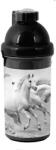 PASO Lovas műanyag kulacs - fekete-fehér (PP24KE-3021) (PP24KE-3021)