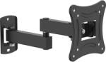 GRIFEMA GB1009-1 Televizor cu montare pe perete pentru monitor pentru 10-27", suport pentru monitor pivotant de perete rabatabil extensibil, pana la 15 kg, VESA 100x100mm si 75x75mm, montare pe ecran rotativa