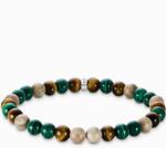 Thomas Sabo A2193-468-7-L19 Unisex Bead Armband in Erd- und Grüntönen, unisex