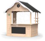 EXIT Toys Házikó ciprusfából Hika Wooden Playhouse Exit Toys krétatáblával és kerék 8 tevékenységgel 24 hó-tól (ET50500000)