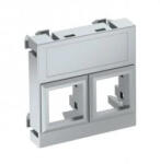 Obo Bettermann 6119308 DTG-02LE AL1 Adatátviteli modul tartó 2 db LE típusú csatl. modulhoz 45x45mm festett alumínium (6119308)