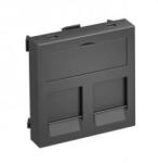 Obo Bettermann 6119204 DTG-2A SWGR1 adatátviteli csatlakozó 2 db A típusú csatlakozó modulh 45x45mm szürkésfekete (6119204)