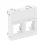 Obo Bettermann 6119304 DTG-02LE RW1 Adatátviteli modul tartó keret 2 db LE típusú csatl. modulhoz 45x45mm hófehér (6119304)