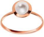 Heratis Forever Minimalista gyűrű természetes gyönggyel rosé aranyból, 5, 5 mm, 14K IZ27688R