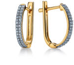  Lenyűgöző Paine gyémánt fülbevaló, sárga arany KU2155