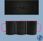  Iron Maiden Black logo bögre (Rózsaszín) - szupicuccok