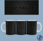  Iron Maiden Black logo bögre (Fehér)