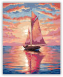  Vitorlás a Ragyogó Naplementében - számfestő készlet