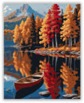  Őszi Fák és Hegyi Tó - számfestő készlet