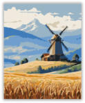  Aranyló Búzamező és Magányos Szélmalom - számfestő készlet