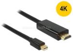 Delock Kábel mini Displayport 1.1 dugó - High Speed HDMI A dugó 3 m, aranyozott (fekete) (DL83700) (DL83700)