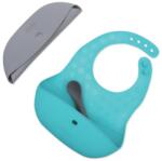 BBLÜV Pöket лигавник с лъжичка Grey/Aqua 2 бр