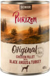 Purizon 6x400g Purizon Senior csirkefilé Black Angus marhával nedves kutyatáp