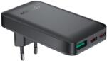 ACEFAST A100 65W GaN 2 USB-C + USB-A hálózati töltő Ultra Slim - Fekete