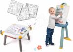 Smoby Set măsuță creativă și tablă școlară Kid Creative Table Smoby magnetică cu 7 accesorii și imagini de mari dimensiuni (SM420400-6)