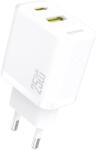 Dudao A26T GaN 25W USB-A, USB-C Töltő - Fehér