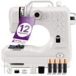 Bomann Masina de cusut Bomann(r) pentru incepatori cu 12 modele de cusaturi | Masina de cusut cu functie de cusut inainte si inapoi si 2 niveluri de viteza | cu baterie sau functionare la retea si lumina LED Masina de cusut