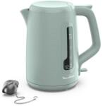 Moulinex Ceainic electric Moulinex, 1, 7 l, afisaj pentru 1 cana, filtru anticalcar, strecuratoare de ceai incluse, umplere si curatare usoara, oprire automata, design elegant, culoare Eucalyptus Morning (BY2M Fierbator