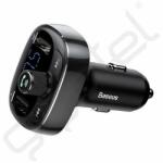 Baseus Baseus bluetooth FM transmitter autós töltő 2 USB aljzat (36W, PD gyorstöltő, microSD kártyaolvasó) FEKETE kihangosító/hangszóró