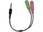 Genius ACC-100 jack de 3, 5 mm - 2x 3, 5 mm 24cm negru (32590001400)