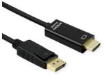 Roline Cablu Displayport v1.2 - UHDTV (HDMI) M/M, 2m, negru (11.04.5996-10)
