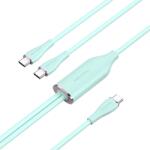 Vention USB-C 2.0/M - 2USB-C/M, (5A, silicon, verde), 1, 5 m, cablu