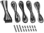 CableMod Set cabluri prelungitoare CableMod Classic ModMesh, 8+8 Series, cleme incluse, Black/White, CM-CAB-CKIT-N88KKW-R