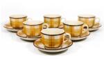 Výrobce po 1 ks 6 db Lucie kerámia teáscsésze aljjal, bézs színű (KK10931)