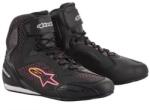Alpinestars Stella Faster 3 Rideknit női motoros cipő fekete-sárga-rózsaszín