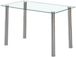 Leziter Berna 120 cm szögletes üveg étkezőasztal transparent (LUA120W) - leziteronline