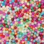 Playbox Playbox: Fűzhető repedezett hatású üveggyöngy készlet - ? 8 mm, 250db-os csomag (2472314)