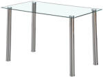 Leziter Berna 120 cm szögletes üveg étkezőasztal transparent (LUA120W) - geminiduo