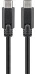 Goobay USB-C (apa) - USB-C (apa) adat- és töltőkábel, 1, 5 m, fekete (66507)