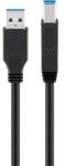 Goobay USB-A - USB-B 3.0 kábel 1 m, fekete (95719)